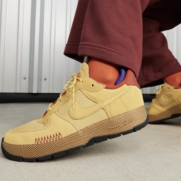 Nike Air Force 1 Wild "Wheat Gold" FB2348 700 LIMITED Color New Women's Size 9.5 - Picture 2 of 10